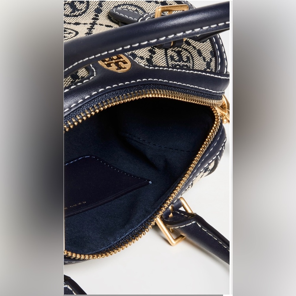 Tory Burch Petite T Monogram Barrel Bag. - Picture 5 of 11